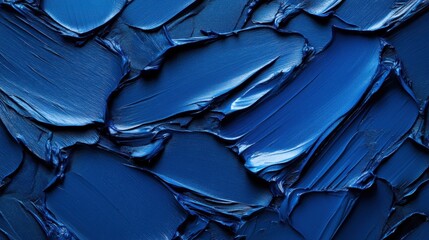 Poster - Abstract Blue Texture with Thick Paint Swirls and Layers Showcasing Depth and Dimension in Artistic Expression for Creative Projects