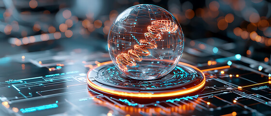 Poster - Explore how technology shapes our understanding of science through innovative digital art