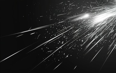 Poster - Bright sparks flying against a dark background during metalworking at a workshop in a creative studio at night