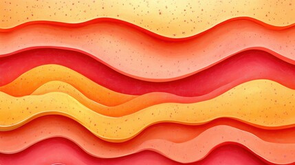 Wall Mural - Colorful abstract waves of orange, pink, and yellow. Ideal for design backgrounds.