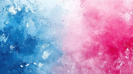 Wall Mural - Abstract splash of blue and pink colors, artistic design, rich texture.