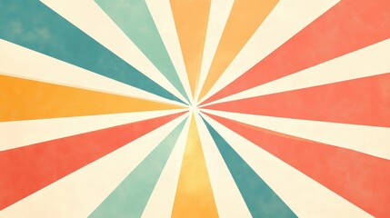 Wall Mural - Colorful abstract rays radiating from the center on a textured background.