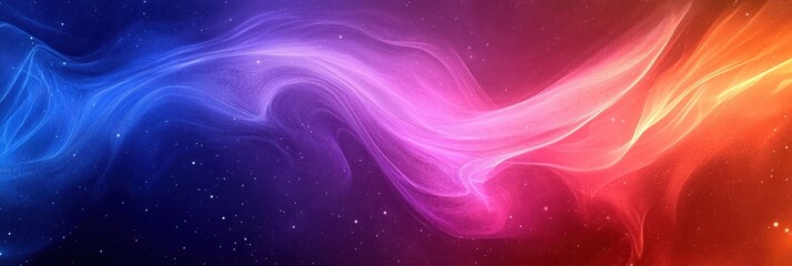 Wall Mural - Colorful abstract wave pattern on a dark background, vibrant design element.