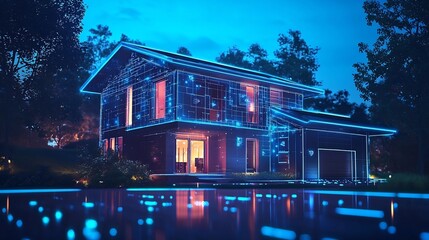 Poster - Futuristic Quantum Enabled Home Showcases Seamless of High Tech Connectivity and Security