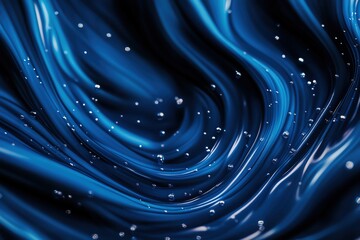 Poster - Abstract blue wave pattern with sparkles, perfect for backgrounds or artistic designs.