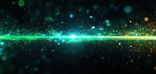 Poster - Abstract light streaks with colorful bokeh effects for artistic backgrounds and designs.
