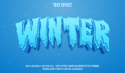 Poster - Winter  3d editable text effect style