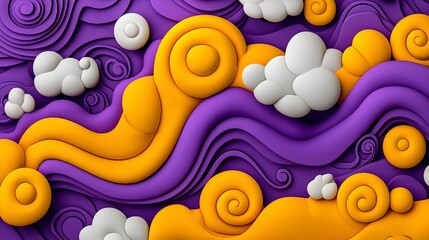 Poster - Vivid Digital Illustration, a colorful scene bursting with energy and creativity, showcasing intricate details and dynamic forms.