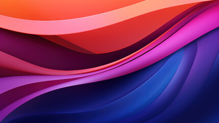 Poster - Vibrant abstract blue and purple waveform with fluid motion and colorful gradients
