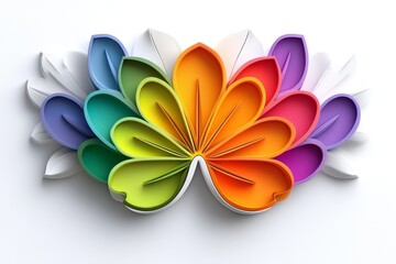 Poster - A colorful 2D illustration of an orange slice with bright colors on a white background, creating a fresh look