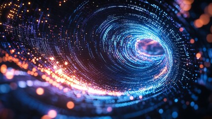 Poster - AI Driven Swirling Vortex Visualizing Marketing Data and Metrics for Real Time Optimization