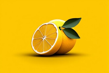 Aufkleber - A simple outline of a whole orange with a single leaf, capturing the essence of the fruit in a clean design