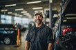 © Vorda Berge - Smiling portrait of a middle aged Caucasian car mechanic