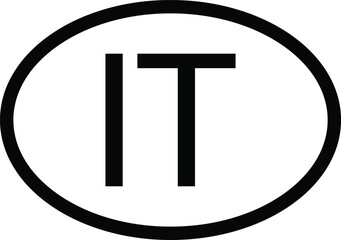 Poster - italy code icon isolated on white background . italy abbreviation symbol . italy domain name . vecto