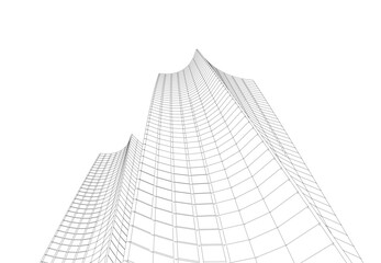 Wall Mural - abstract architecture building vector drawing