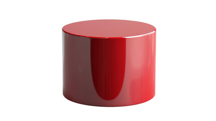 Poster - Red Cylindrical Pedestal for Product Display