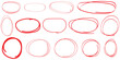 © SHIVA - Hand drawn circle line sketch set circular vector image. vector brush strokes circles of paint on white background. Ink hand drawn paint brush circle. Logo, label design element vector illustration.