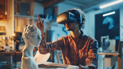 Poster - Sculpting 3D Model in Immersive Digital Studio Using Virtual Reality Technology