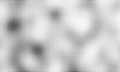 Aufkleber - Abstract halftone with black and white gradient. grunge texture for blend effect, multiply and overlay, paper textured background, vector illustration