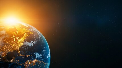 Poster - Glowing Earth Concept Illuminating the Life Sustaining Elements of Our Planet