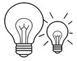 ©  SM Design Corner - Light Bulb Coloring Page on White Background