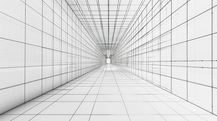 Poster - Perspective Grid Corridor