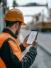 Poster - A logistics manager efficiently utilizes an AIpowered application installed on a smartphone to track the delivery routes in real time, leading to enhanced operational efficiency and accuracy