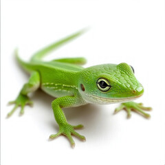 Wall Mural - Green Lizard Isolated