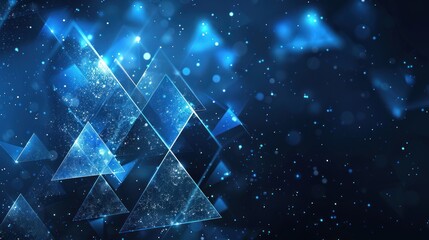 Poster - Abstract Blue Geometric Background