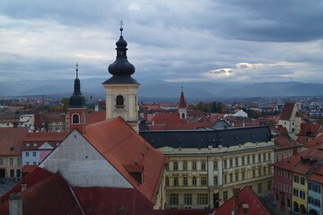 Panorama of the city of Sibiu, Transylvania, Romania	