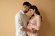 © Svetlana Lavereva - pregnant couple in intimate moment with loving embrace