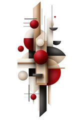 Poster - Abstract composition featuring geometric shapes and contrasting colors in modern design