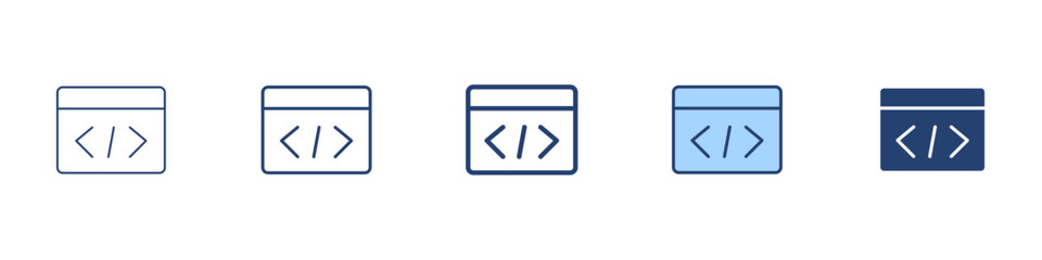 Coding icon Symbol set collection