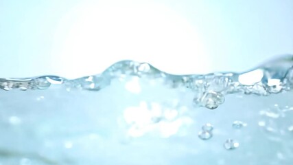 Poster - Close-up View of Bubble Patterns Forming in Fizzy Beverage on Water Generative AI