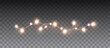 © Kindlena - Lights bulbs isolated on transparent background. Glowing fairy Christmas garland string. Vector New Year party led lamps decoration