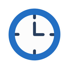 Poster - A simple and clear vector icon representing a clock, showcasing hours and minutes, suitable for timer applications and time management tools