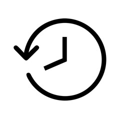Poster - A vector icon depicting a circular clock with an arrow indicating time change, symbolizing timing and deadlines in a minimalist design
