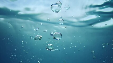 Poster - Bubbles Rising in Clear Water Generative AI