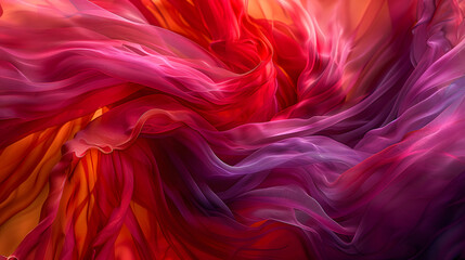 Wall Mural - The ribbon is curled and twisted, giving it a sense of movement and energy.