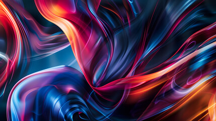 Wall Mural - A colorful, swirling background with a purple and orange flame.