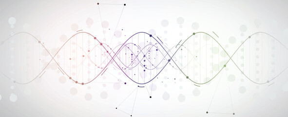 Wall Mural - a dna technology abstract background