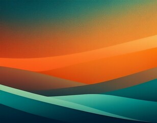 Wall Mural - this image features a teal and orange gradient background with a grainy texture the color gradient transitions from bright orange to dark teal creating a dramatic and visually appealing effect the