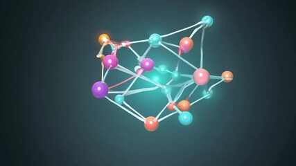 Poster - Abstract Animation of a Molecular Structure in Science and Medicine Generative AI