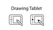 © Graphics - Drawing Tablet icon design with white background stock illustration