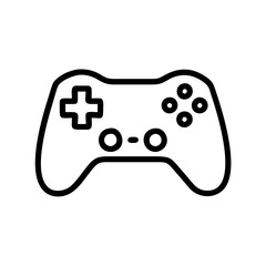 Poster - Stylized vector icon of a gaming controller designed for various digital platforms, illustrating modern gaming culture and technology