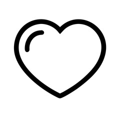Poster - A simple vector heart icon representing love and affection, suitable for digital graphics, social media, and personal projects, conveying emotion in a minimalist style