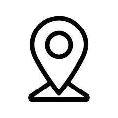 Poster - Vector icon depicting a location pin, representing navigation, geographic points, and travel activities commonly used in maps and applications for searching destinations