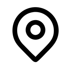 Poster - A simple vector icon depicting a location pin, representing geographic locations and navigation, commonly used in maps and mobile applications