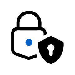 Poster - A vector icon representing a lock shield design, symbolizing security and protection, commonly used in digital interfaces to indicate safe transactions and data integrity