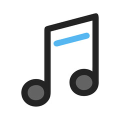 Poster - A simple vector icon representing a music note, designed to convey the concept of music in a minimalistic style suitable for various applications